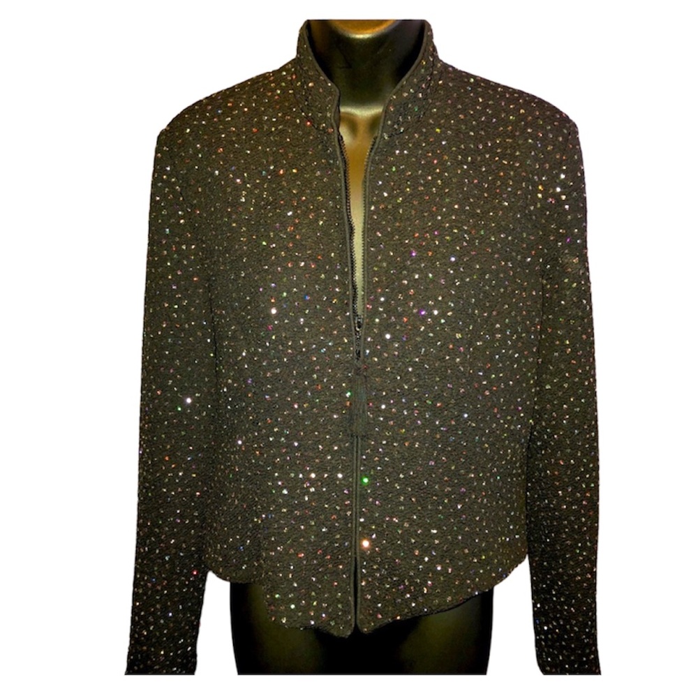 VINTAGE JESSICA HOWARD SPARKLING CROPPED JACKET